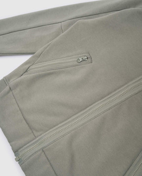 C.P. Company Детская зеленая спортивная куртка с патчем логотипа CMF00JLCA6918