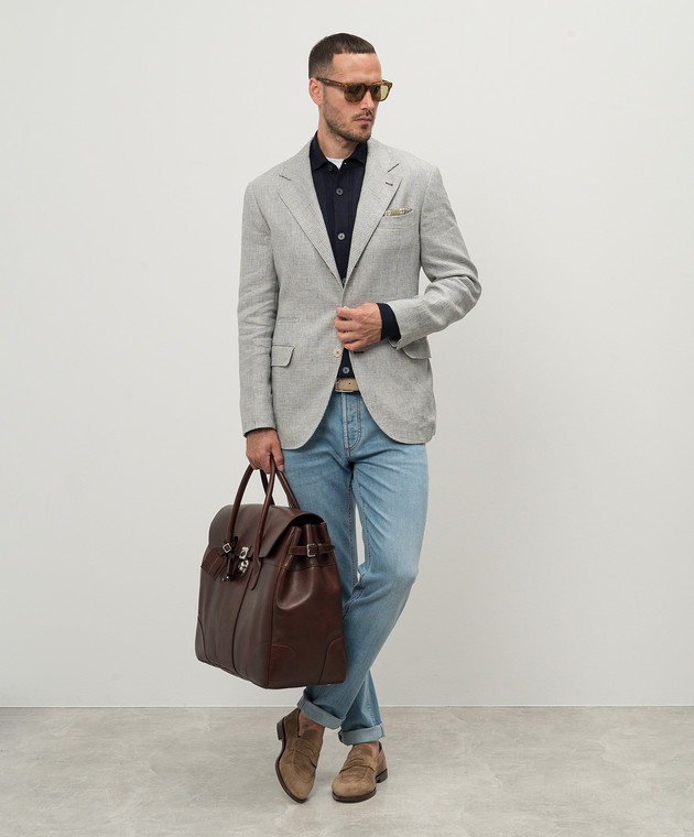 Brunello Cucinelli Синій кардиган з кашеміру і шовку M23805105 зображення 2