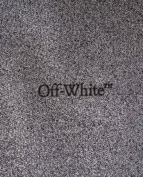 Off-White Детская серая юбка с люрексом с узором логотипа OGCK001F24FLE001
