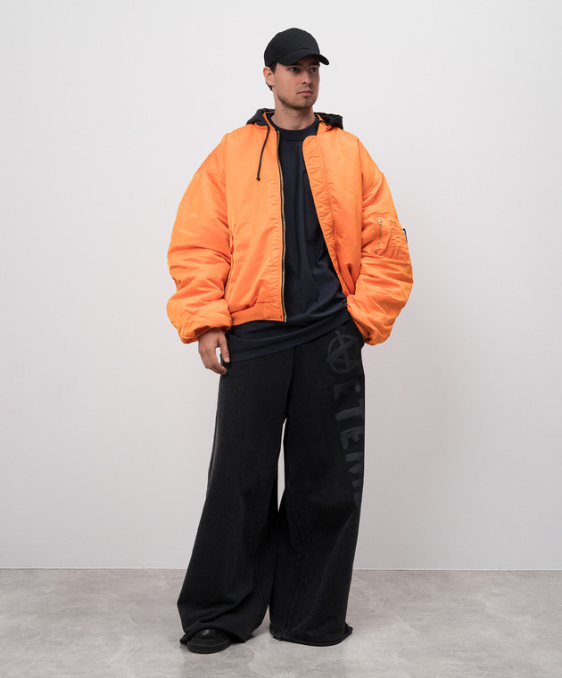 Vetements Двухсторонний бомбер с капюшоном UA65JA226N изображение 3