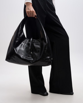 Gianni Chiarini Черная кожаная сумка ANGELICA с логотипом BS11221WAXY