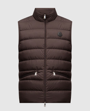 Moncler Коричневий пуховий жилет Treompan K20911A00128549SK