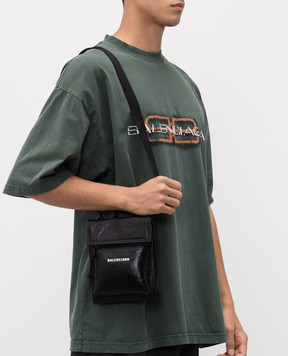 Balenciaga Чорна шкіряна сумка Explorer 6559821VG7X