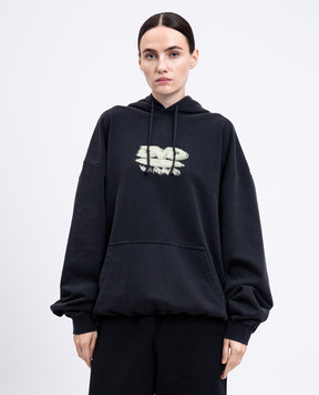 Vetements Черные худи с принтом UH76HD380B