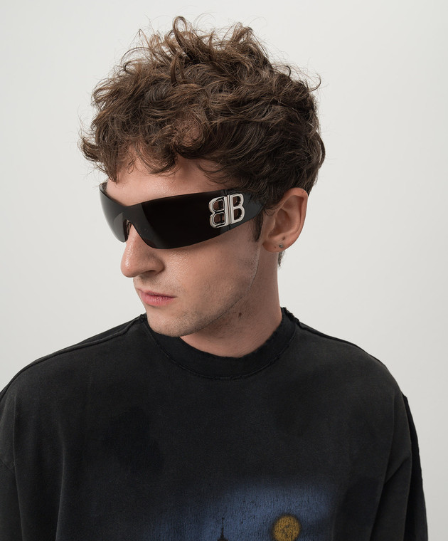 Balenciaga Черные очки Bossy Mask 794333T0003m изображение 2