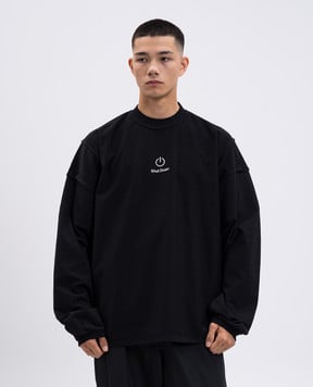 Vetements Чорний лонгслів з вишивкою напису UH76LS790B