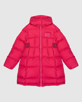 Dolce&Gabbana Дитячий рожевий пуховик з логотиопм L5JBQ3G7N1B46