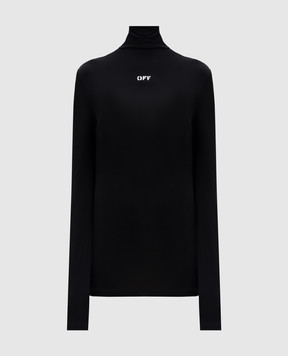 Off-White Черный гольф с логотипом OWAD122C99JER003