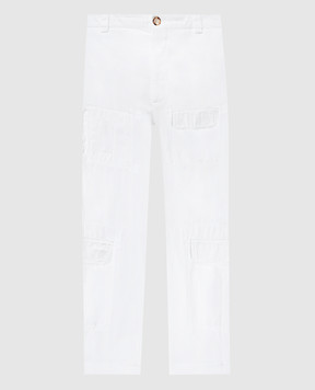 Brunello Cucinelli Белые штаны-карго M067DE1230