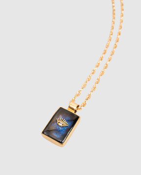 House of Fou Золотистий ланцюжок Evil Eye Cosmos з позолотою 22 карат MONUEVILEYEPENDANT