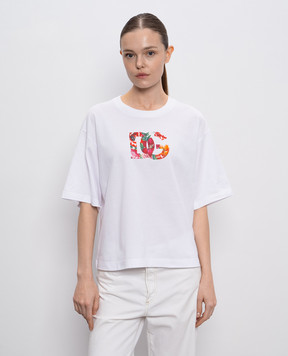 Dolce&Gabbana Біла футболка з логотипом F8V57TGDC7S