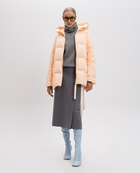 Jil Sander Помаранчевий пуховик з брендовою нашивкою J40AF0014J70008