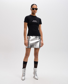 Vetements Черная футболка с надписью WA66TR610B