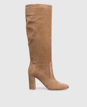 Gianvito Rossi Бежеві замчеві чоботи GLEN G8062785RIC