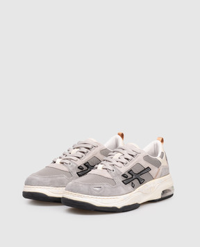 Premiata Серые комбинированные кроссовки DRAKE DRAKE