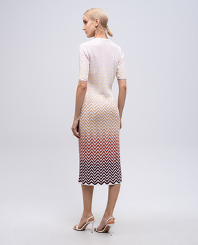 Missoni Сукня міді у візерунок з ефектом деграде DS25SG0TBK044V
