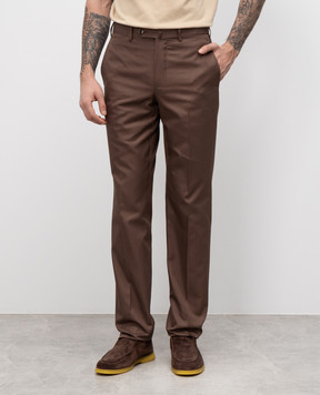ISAIA Коричневые брюки 00731595679