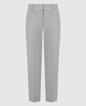 Peserico Сірі штани з вовною з ланцюжком моніль P0467206467