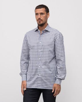 ISAIA Синя сорочка в клітинку IM10TCC9886