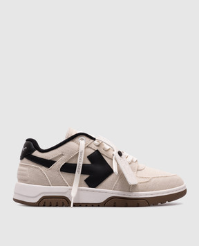 Off-White Бежеві кросівки Slim Оut Оf Оffice OMIA243S25FAB001
