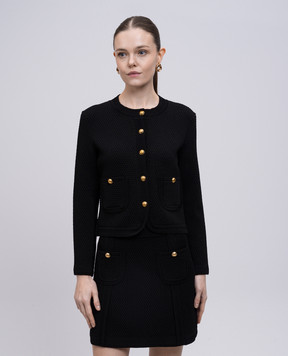 Tom Ford Чорний кардиган у візерунок GIK045YAX894