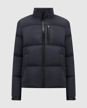 Moncler Синий пуховик с нашивкой логотипа J20911A00200549SK