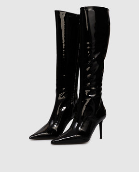 Giuseppe Zanotti Черные кожаные лакированные сапоги Raquel I580002