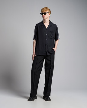 Versace Jeans Couture Черная рубашка с узором логотипа 76GAL2B2N0009