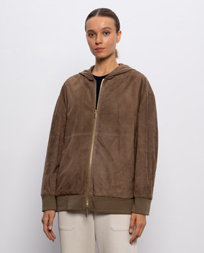 Max Mara Бежевая куртка замшевая ZENO ZENO