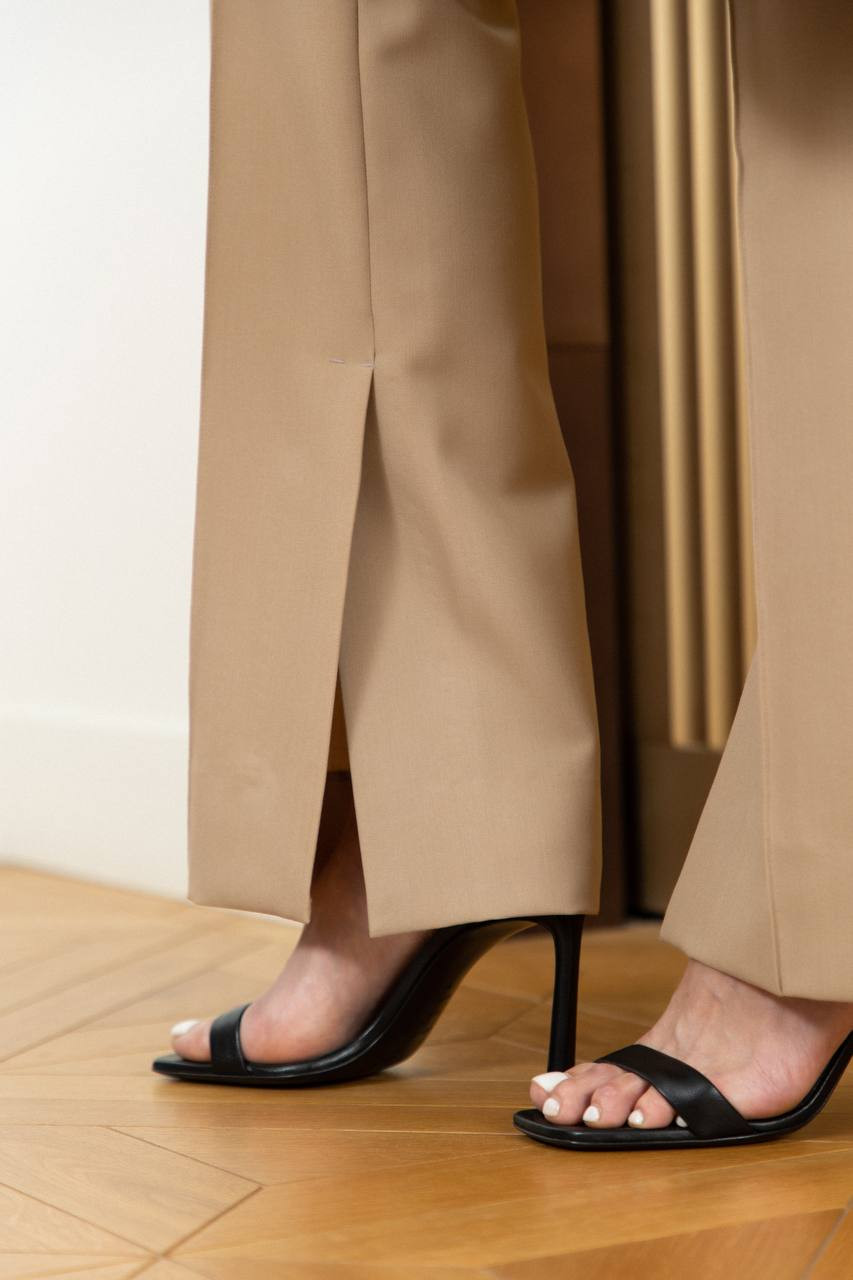 Sergio Rossi Черные кожаные босоножки Liya B08350MNAN07 изображение 6