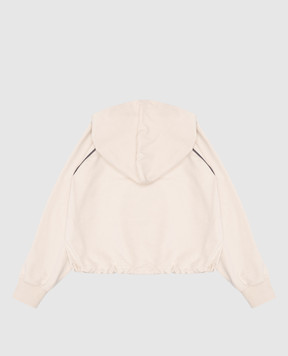 Brunello Cucinelli Детская бежевая спортивная куртка с цепочкой мониль BH827E857C