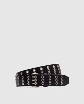 Ann Demeulemeester Чорний шкіряний ремінь Ezra B0012131LT128