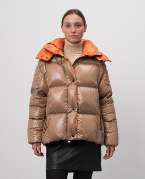 Moncler Бежевый пуховик Parana с логотипом. J20931A0010368950