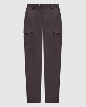 Brunello Cucinelli Коричневый карго с леном. MH255E1890