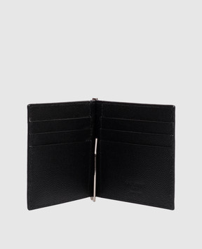 Saint Laurent Черный кожаный портмоне с принтом логотипа 378005BTY0N