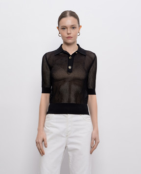 Max Mara Sportmax Чорне ажурне поло CASTA CASTA