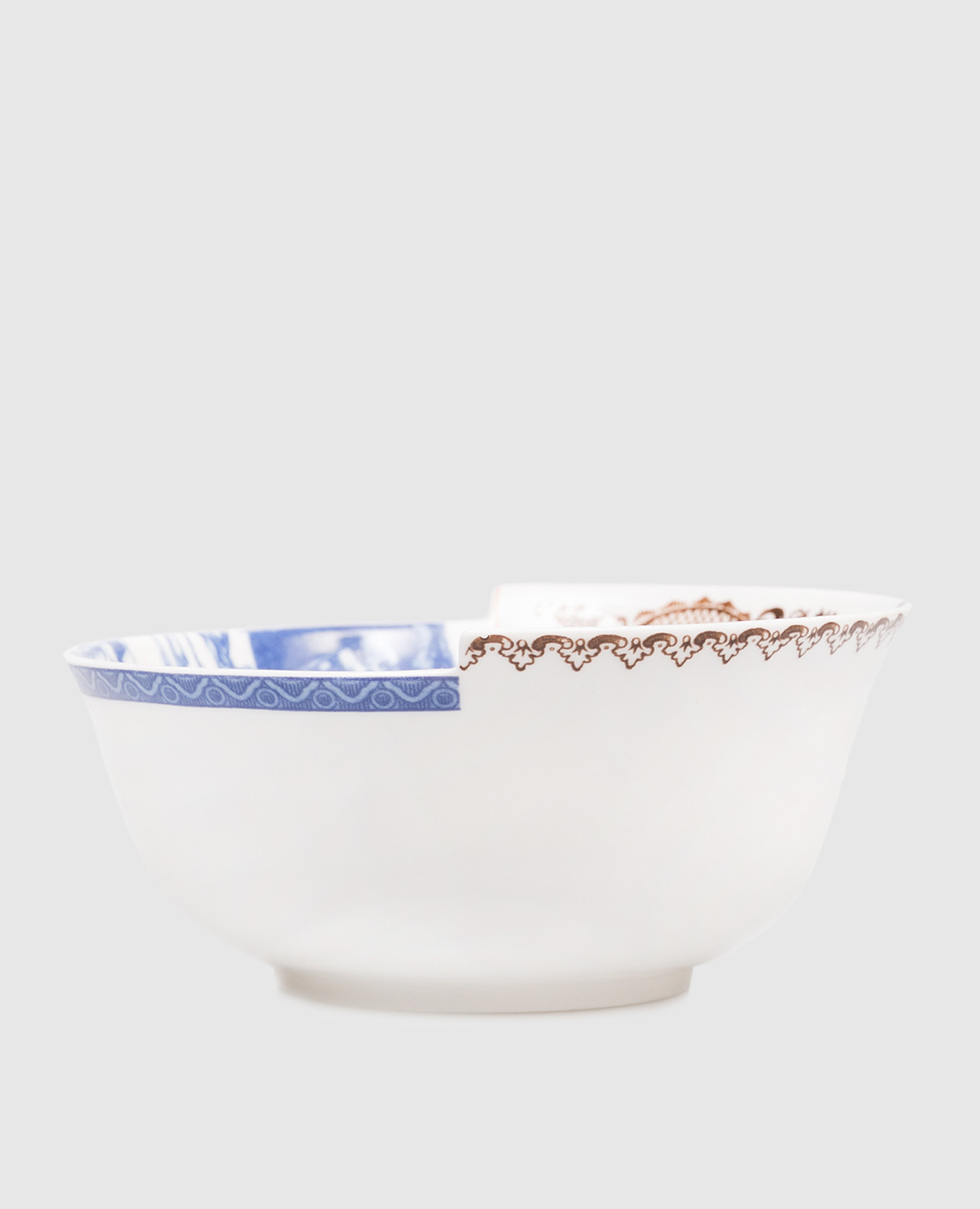 

Белая фарфоровая тарелка Despina с принтом, Белый, Посуда