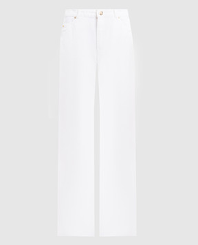 Balmain Білі джинси з патчем логотипа FF1MI050DF78