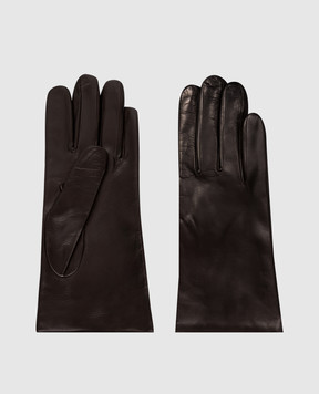Sermoneta Gloves Коричневі шкіряні рукавички 3042BT