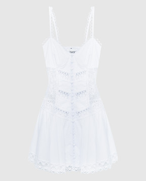 Charo Ruiz Белое платье-рубашка Terely с кружевом 241617