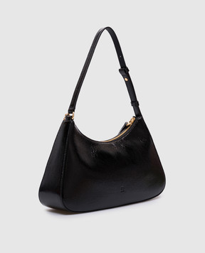 Givenchy Черная кожаная лакированная сумка-хобо Lucky Lock BB511JB27X