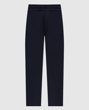 Moncler Синие спортивные брюки с логотипом K20918H0001489B3P