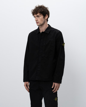 Stone Island Черная рубашка с логотипом K1S151200033S0010