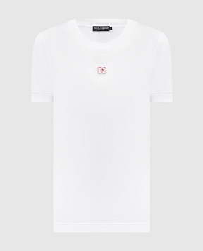 Dolce&Gabbana Белая футболка с монограммой логотипа F8U08ZGDDAV