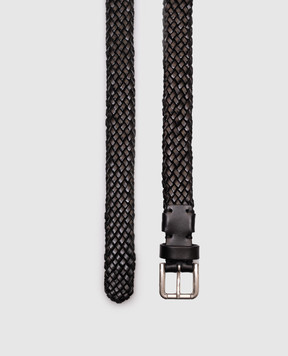 Dolce&Gabbana Черный кожаный плетеный пояс BC4924A9Q22