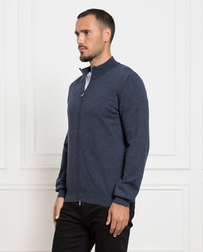 Cashmere&Whiskey Синий кардиган из кашемира MU8671312341R3XL