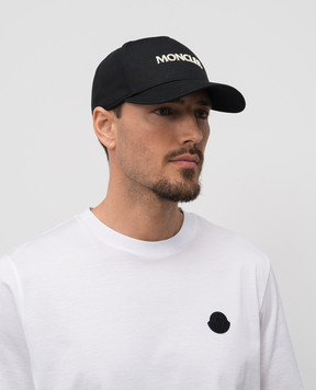 Moncler Черная кепка с фактурным логотипом K10913B0005404863