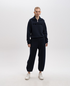 Alexander McQueen Сині джогери з емблемою логотипа 815549QLAEB