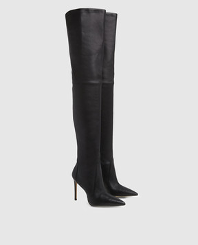 Stuart Weitzman Черные кожаные ботфорты ULTRASTUART 100 SC294