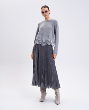 Ermanno Scervino Сіра спідниця-плісе D472O312VJR